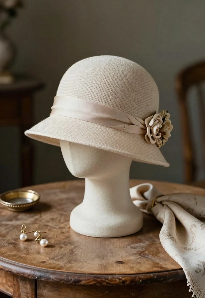 15 Tea Party Outfit Ideas For Women With Soft Elegance - 14. Charming Cloche Hat 1