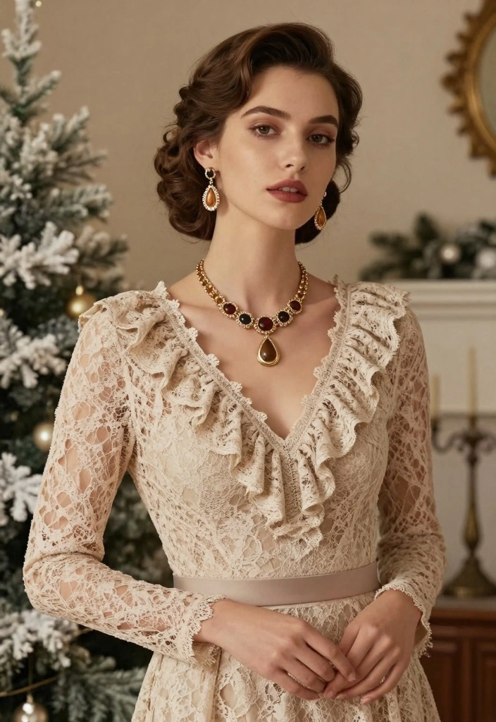 15 Winter Party Night Outfit Ideas For Women With Bold Looks - 13. Vintage-Inspired Ensemble 1