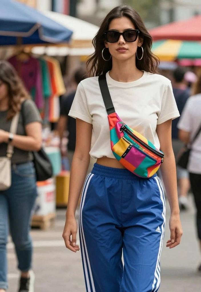 16 Adidas Track Pants Outfit Ideas For Women With Sporty Vibe - 12. Statement Accessories 1