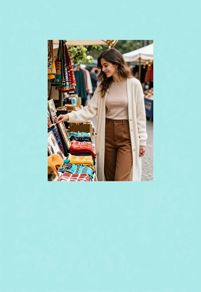 16 Brown Pants Outfit Ideas For Women With Neutral Style - 15. Layering with a Long Cardigan 1