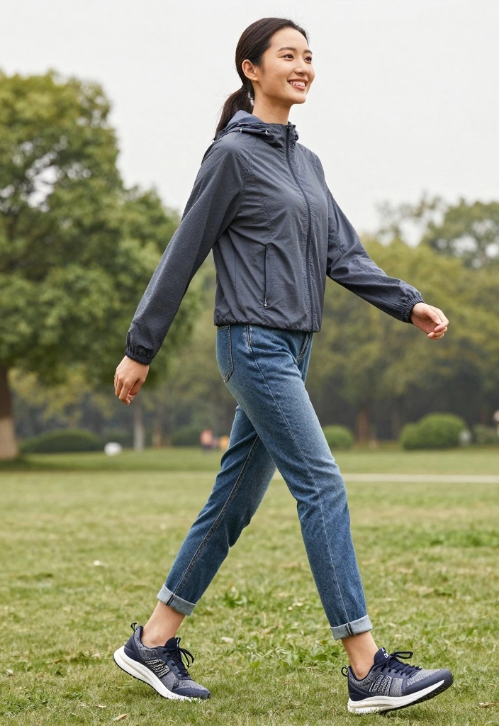 16 Cuffed Jeans Outfit Ideas For Women With Casual Style - 16. Athleisure Look with a Hooded Jacket 1