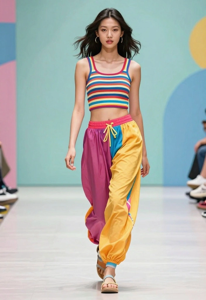 16 Harem Pants Outfit Ideas For Women With Flow - 13. Playful Look with Stripes 1