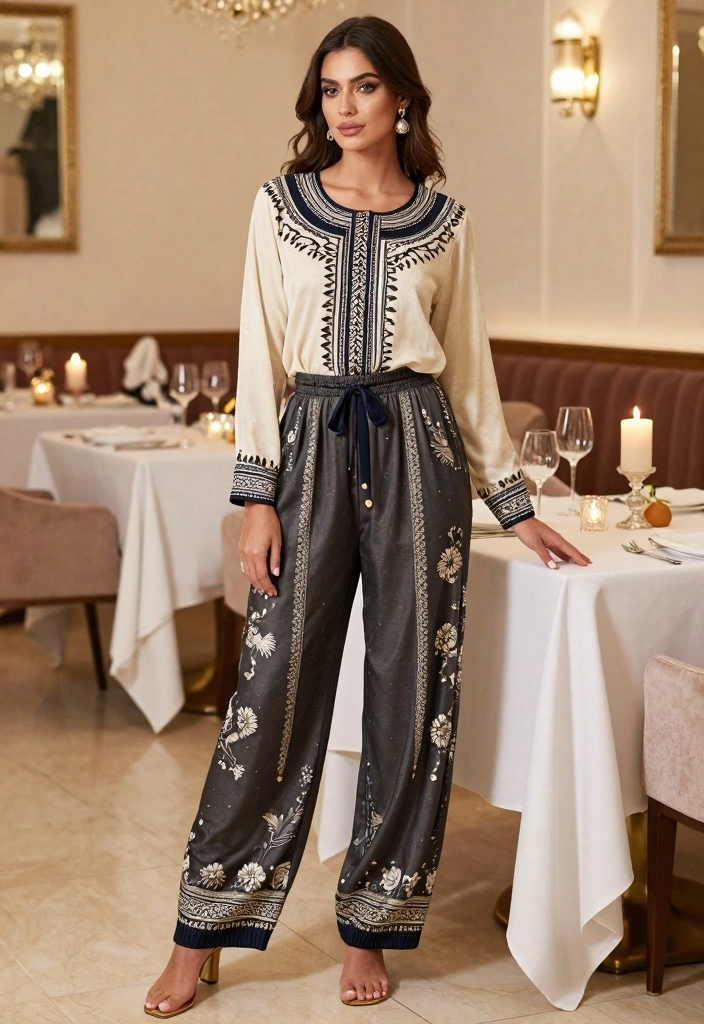 16 Harem Pants Outfit Ideas For Women With Flow - 14. Elegant Evening Look with a Blouse 1