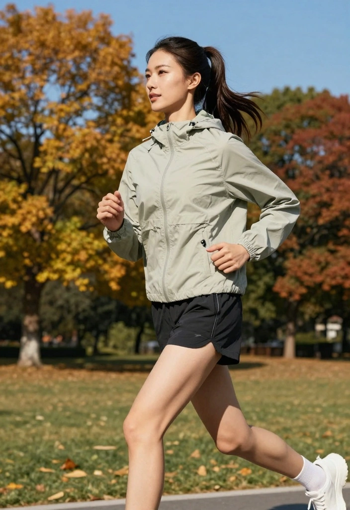 16 Jacket Outfit Ideas For Women For Any Season - 12. The Sporty Windbreaker 1