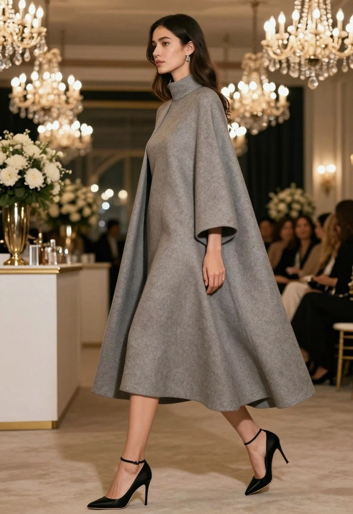 16 Jacket Outfit Ideas For Women For Any Season - 9. The Elegant Cape 1