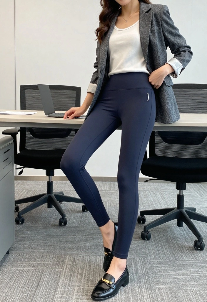 16 Sporty Pants Outfit Ideas For Women With Athletic Feel - 15. Sleek Sport Pants with a Casual Blazer 1