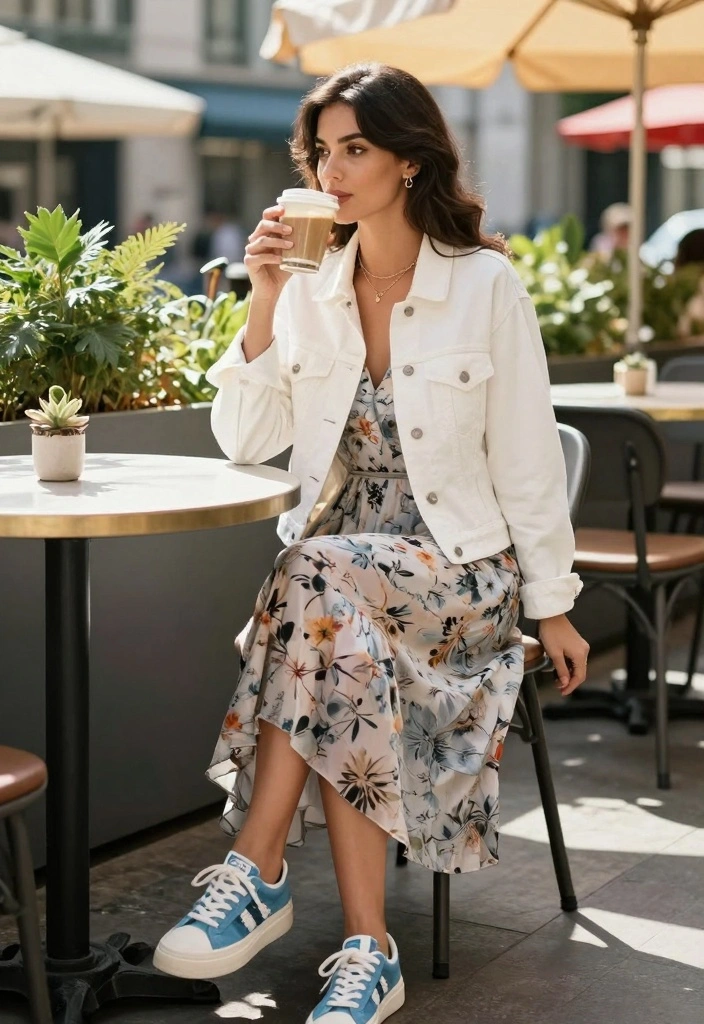 16 White Jacket Outfit Ideas For Women With Clean Look - 2. Casual White Denim Jacket 1