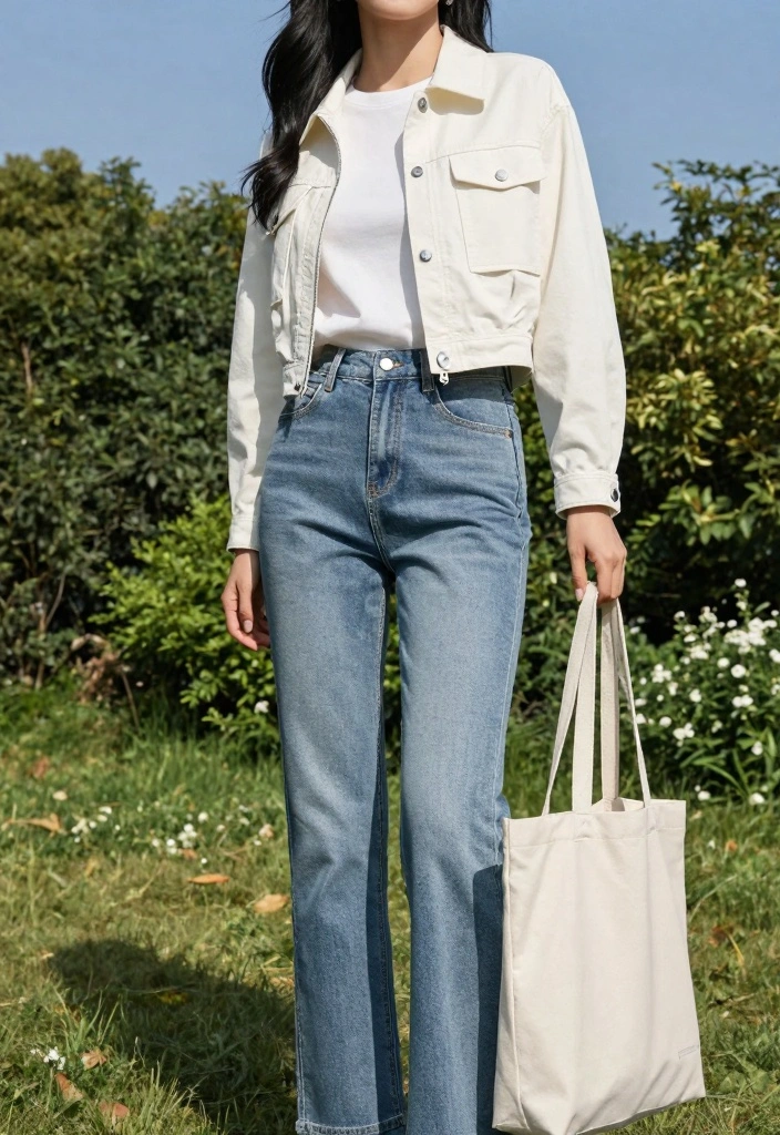 16 White Jacket Outfit Ideas For Women With Clean Look - 4. White Utility Jacket 1