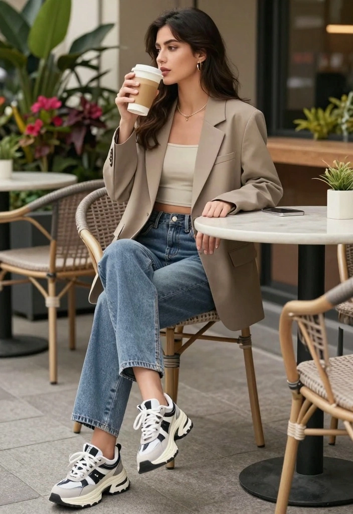 17 Blazer And Jeans Outfit Ideas For Women That Look Polished - 10. Casual Blazer with Mom Jeans 1