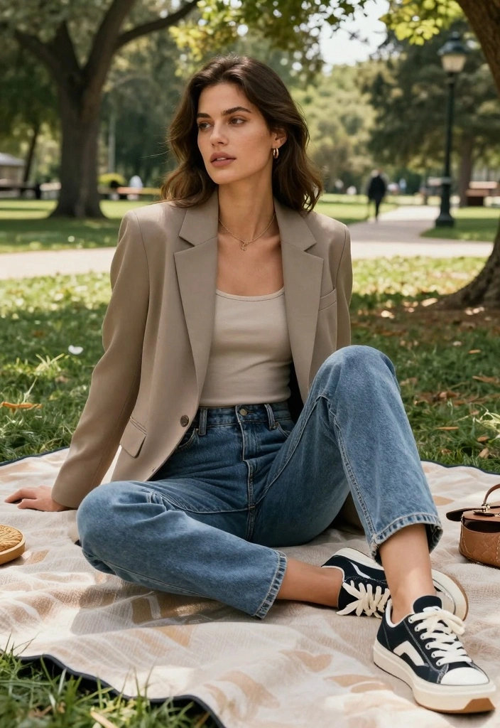 17 Blazer And Jeans Outfit Ideas For Women That Look Polished - 8. Fitted Blazer with Boyfriend Jeans 1