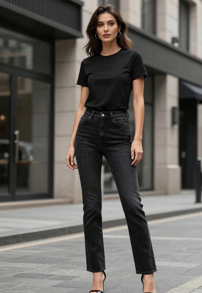 17 Women Jeans Outfit Inspo Ideas You Will Love - 12. Monochrome Magic 1
