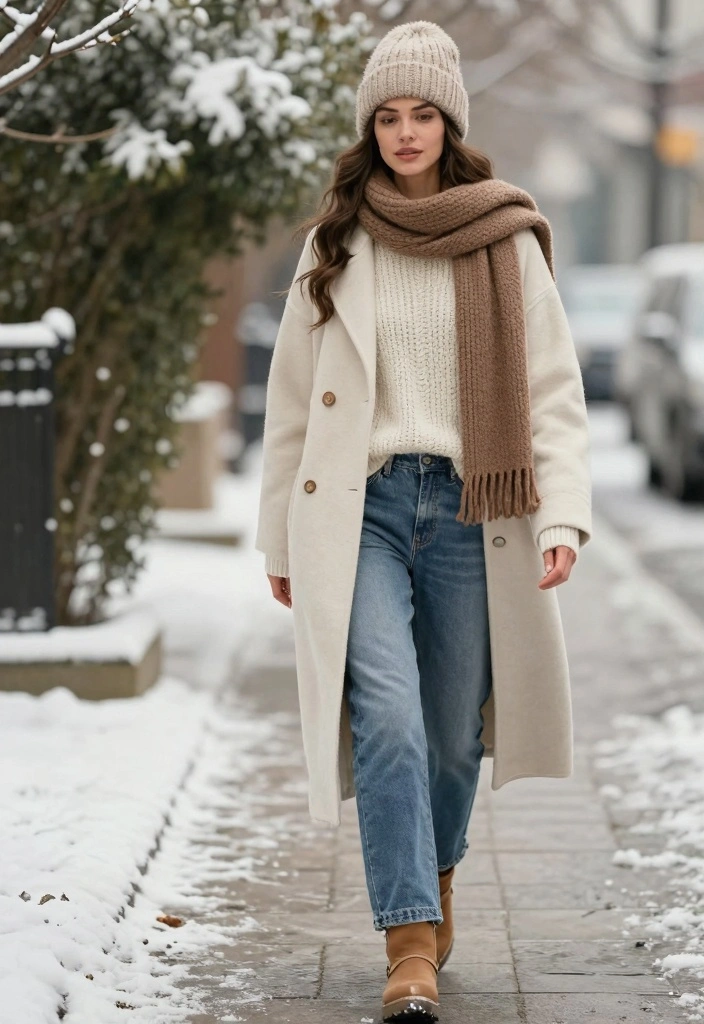 17 Women Jeans Outfit Inspo Ideas You Will Love - 3. Cozy Layers for Chilly Days 1