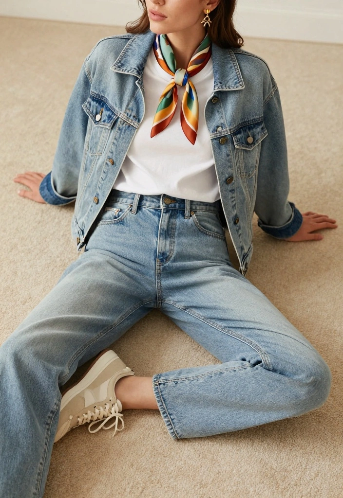 18 Jeans And Denim Outfit Ideas To Dress To Impress For Women - 1. The Classic White Tee and Denim Combo 1