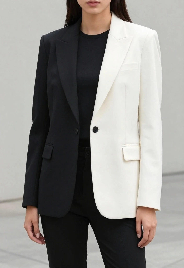 12 Chrome Hearts Outfit Ideas for Women That Look Edgy Without Trying Too Hard - 4. Statement Jacket with Monochrome Outfit 1