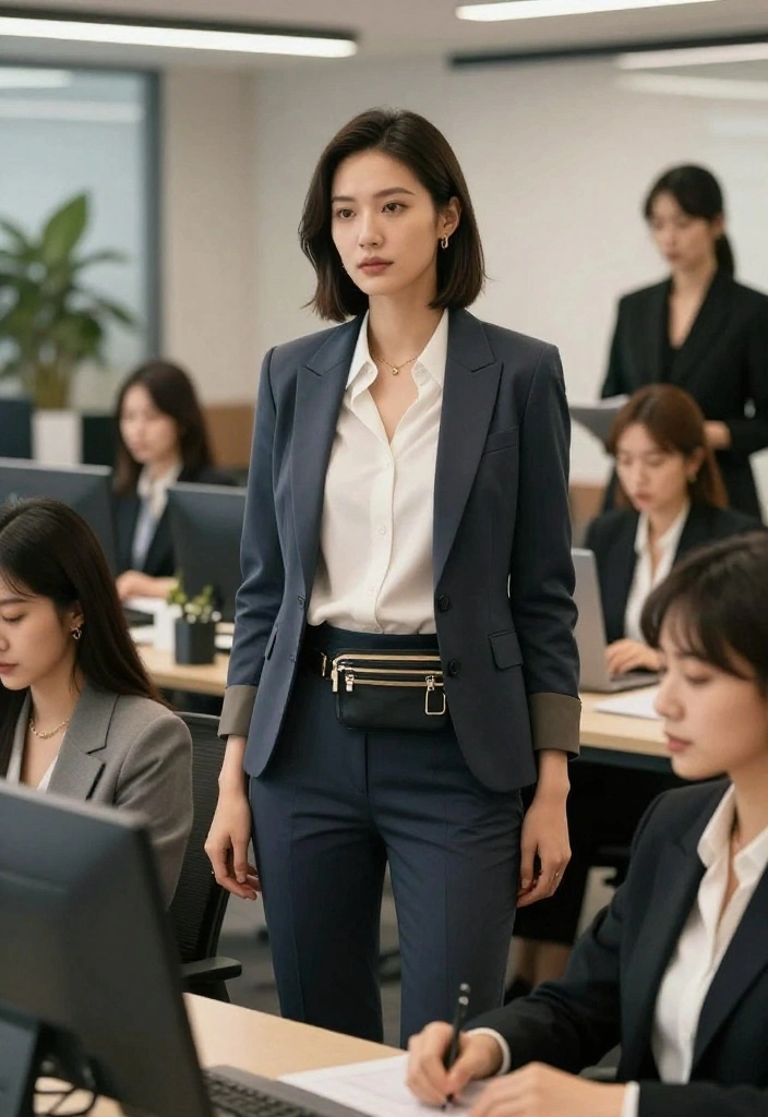12 Fanny Pack Outfit Ideas for Women That Look Styled Not Practical - 11. Business Casual with a Twist 1