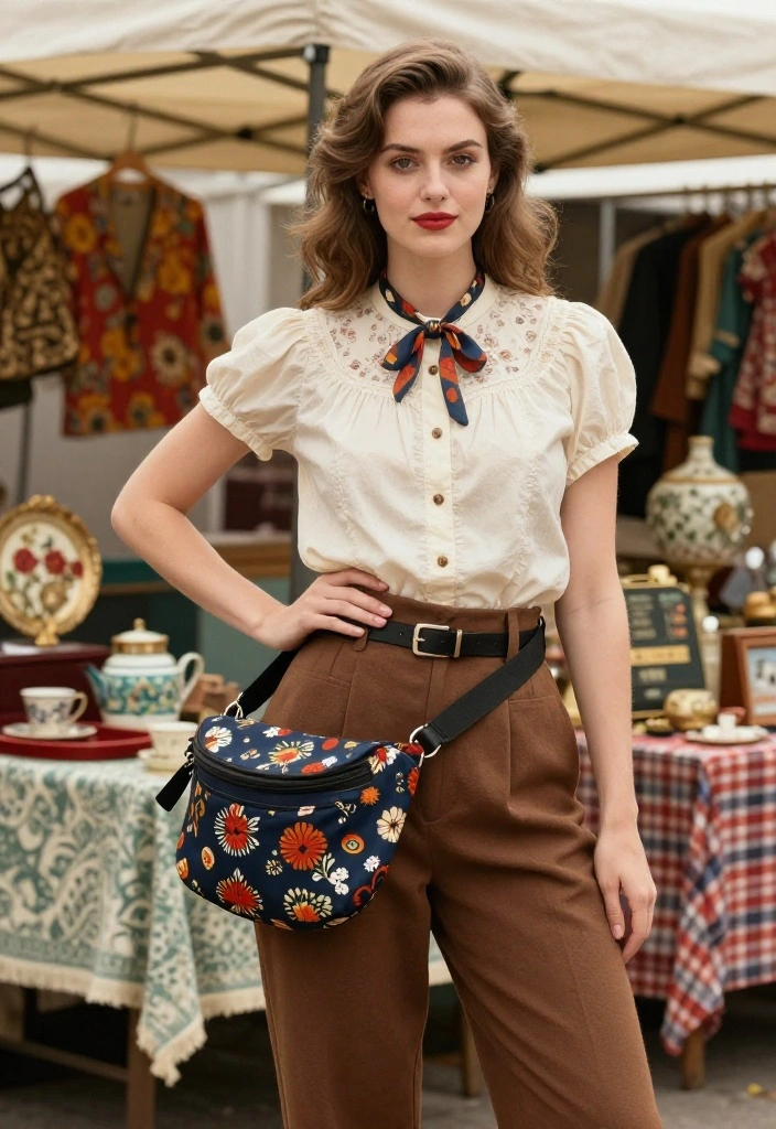 12 Fanny Pack Outfit Ideas for Women That Look Styled Not Practical - 12. Vintage Inspiration 1