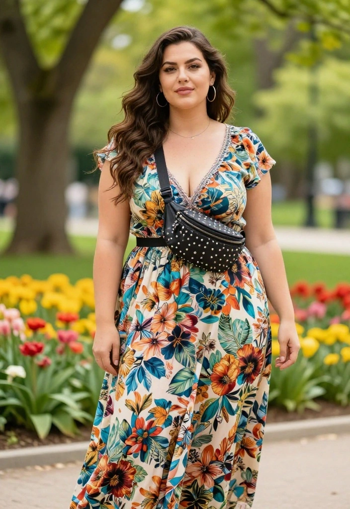 12 Fanny Pack Outfit Ideas for Women That Look Styled Not Practical - 2. Maxi Dress with a Fanny Pack 1