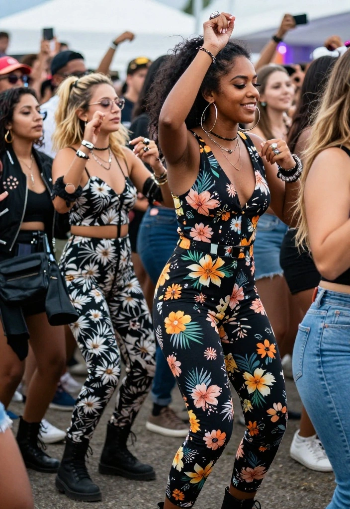 12 Green Day Concert Outfit Ideas for Women That Survive the Pit - 2. Edgy Jumpsuits with a Twist 1