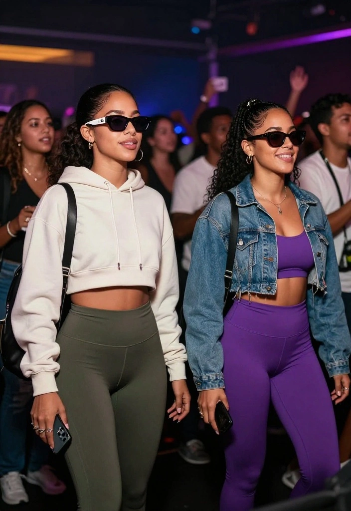 12 Green Day Concert Outfit Ideas for Women That Survive the Pit - 7. Sporty Yet Stylish Athleisure 1