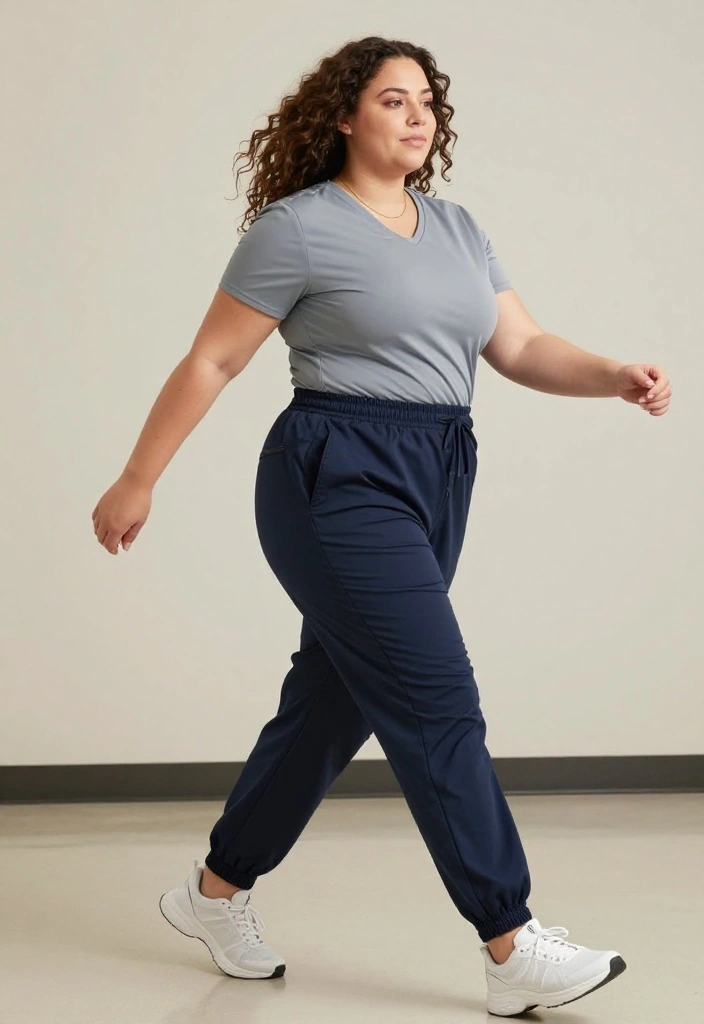 12 Medical Scrubs Outfits for Women That Look Intentional Even After a 12-Hour Shift - 10. Sporty Looks with Scrub Joggers 1