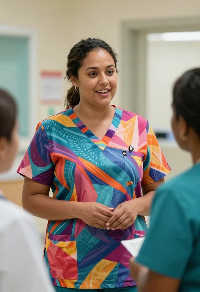 12 Medical Scrubs Outfits for Women That Look Intentional Even After a 12-Hour Shift - 9. The Versatile Tunic Top 1