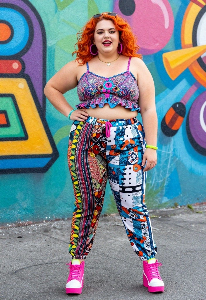 14 Babydoll Top Outfit Inspirations That Balance the Volume - 13. Mix and Match Patterns for a Fun Look 1