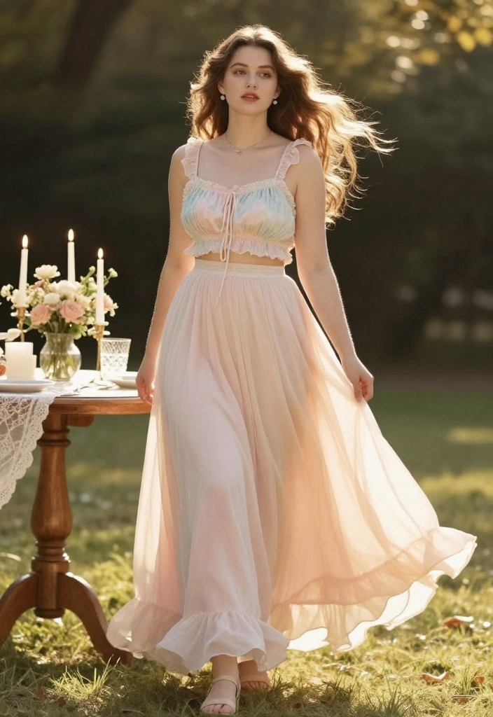 14 Babydoll Top Outfit Inspirations That Balance the Volume - 3. Dress It Up with a Skirt 1