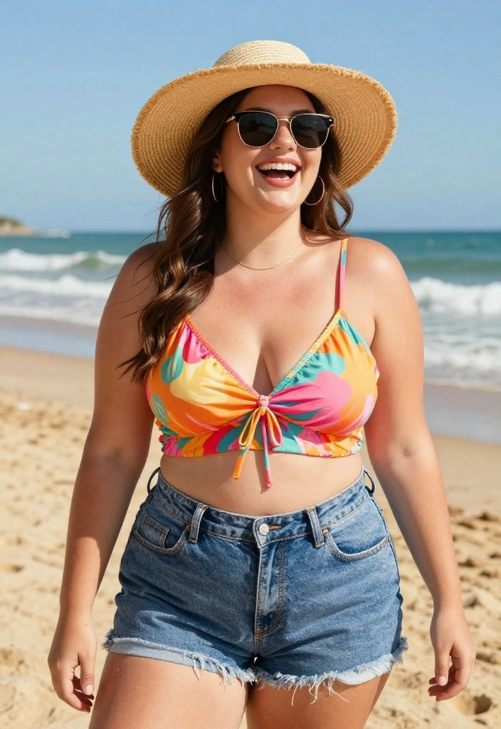 14 Babydoll Top Outfit Inspirations That Balance the Volume - 6. Summer Breeze with Shorts 1