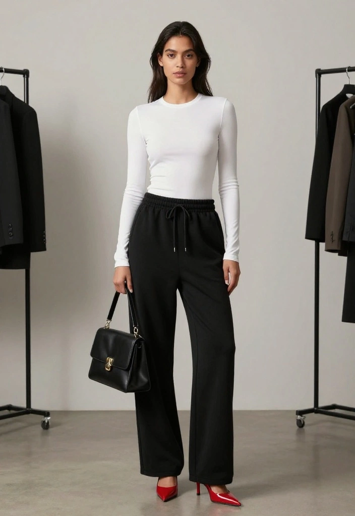 14 Baggy Sweatpants Outfit Ideas That Don't Look Too Casual - 3. Elevated Footwear: From Sneakers to Heels 1