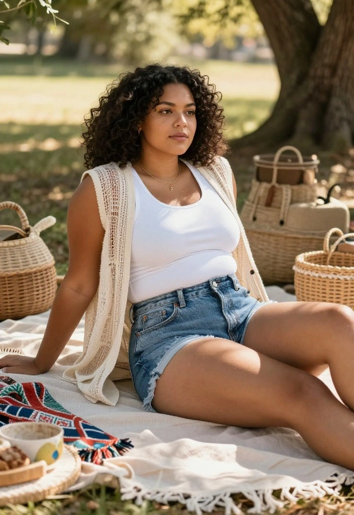 14 Sleeveless Vest Outfit Inspirations for Women That Layer - 1. Boho-Chic Layering with a Sleeveless Kimono Vest 1