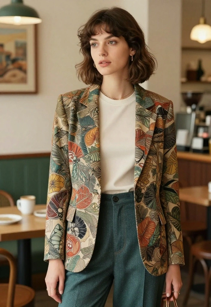 14 Women Blazer Outfit Ideas That Work for Office and Dinner - 9. Vintage-Inspired Looks 1