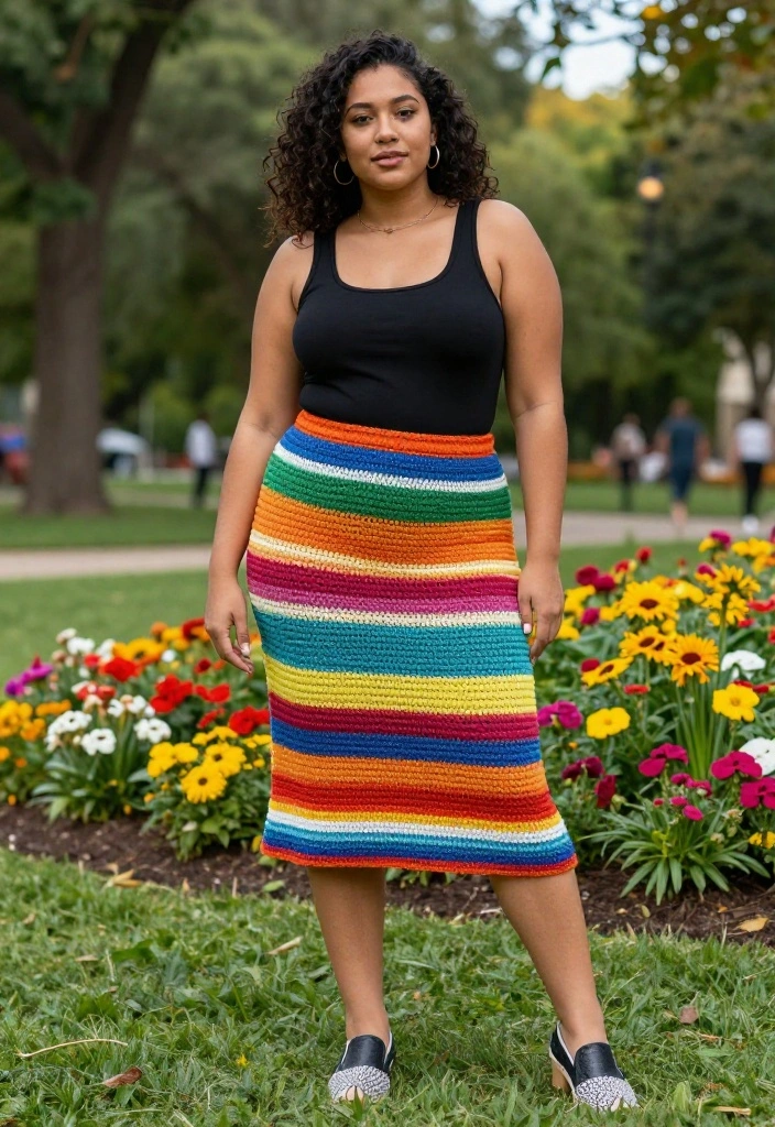 15 Crochet Skirt Outfits That Transition From Day to Night - 4. The Statement Crochet Skirt 1