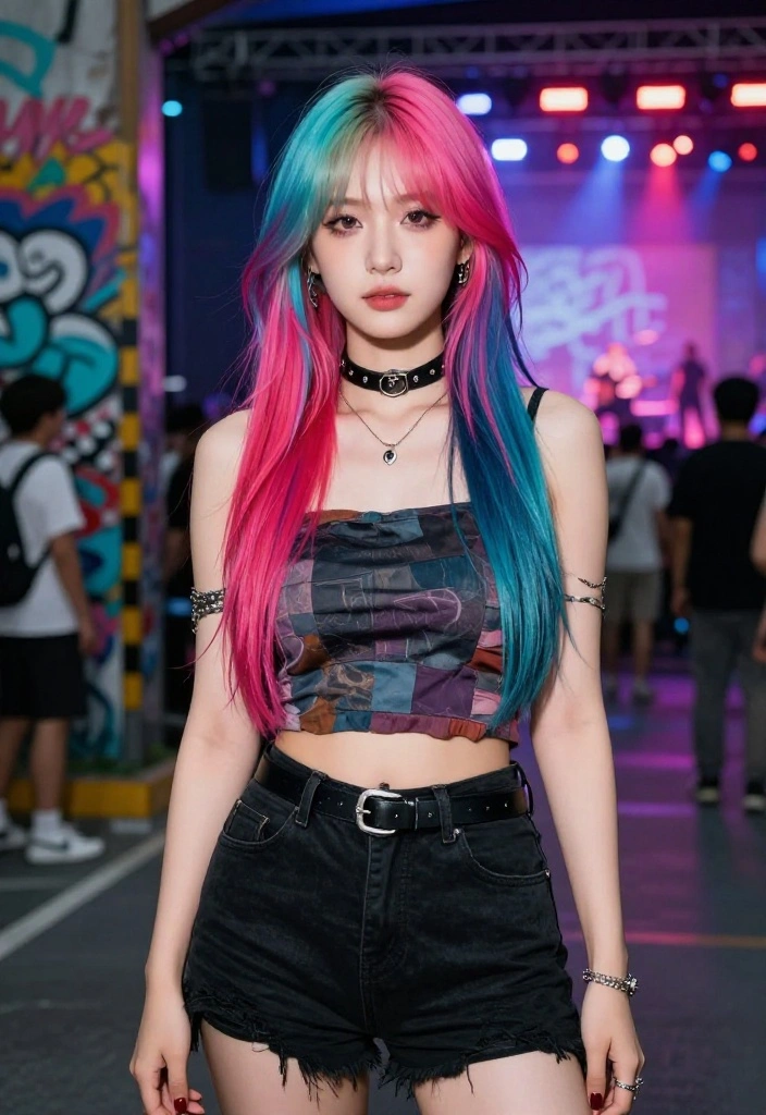 15 Emo Concert Outfit Ideas for Women That Look Authentic Not Costume - 11. Chokers and Layered Tops 1