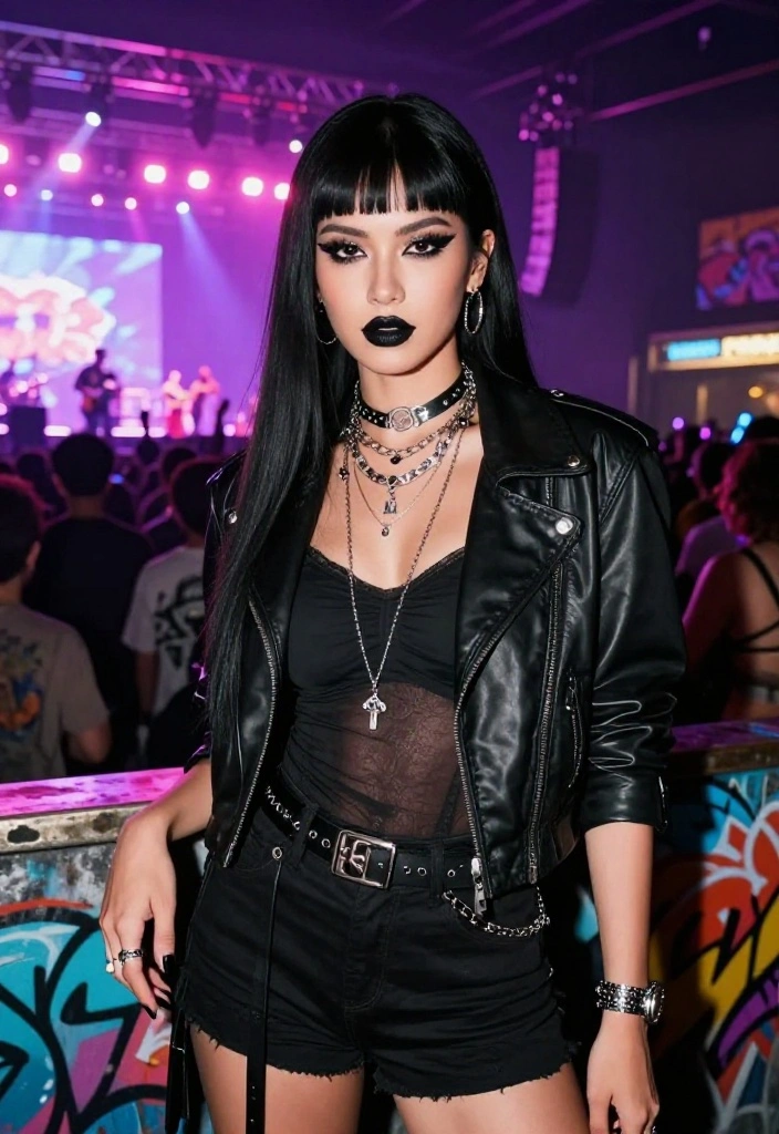 15 Emo Concert Outfit Ideas for Women That Look Authentic Not Costume - 13. Bold Eyeliner and Accessories 1