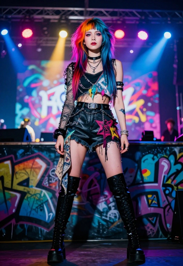 15 Emo Concert Outfit Ideas for Women That Look Authentic Not Costume - 15. Experimental Styles with Emo Elements 1
