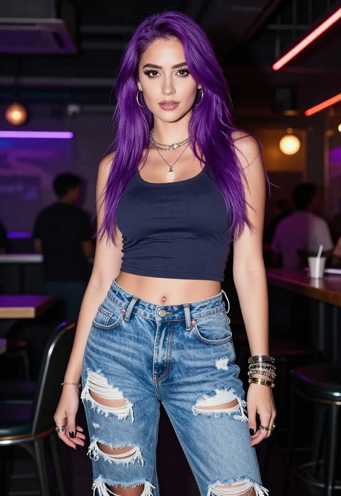 15 Emo Concert Outfit Ideas for Women That Look Authentic Not Costume - 7. Ripped Denim and Layered Accessories 1