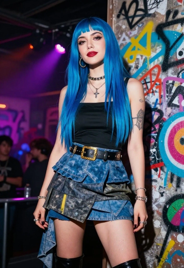 15 Emo Concert Outfit Ideas for Women That Look Authentic Not Costume - 9. Statement Belts and Layered Skirts 1