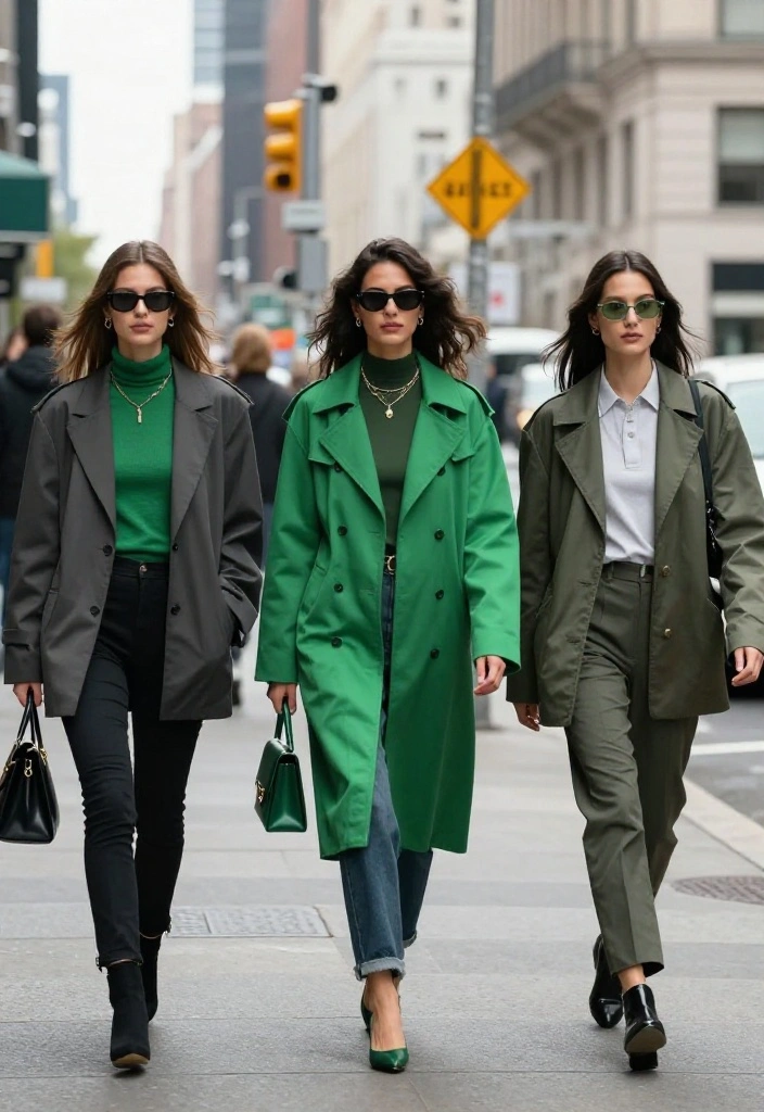 15 Green Top Outfit Ideas for Women That Pair With What You Own - 10. Layered with a Jacket 1