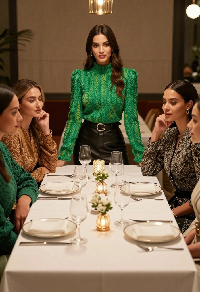 15 Green Top Outfit Ideas for Women That Pair With What You Own - 13. Textured Layers 1