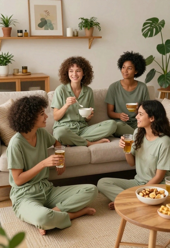 15 Green Top Outfit Ideas for Women That Pair With What You Own - 15. Comfort Meets Style with Loungewear 1