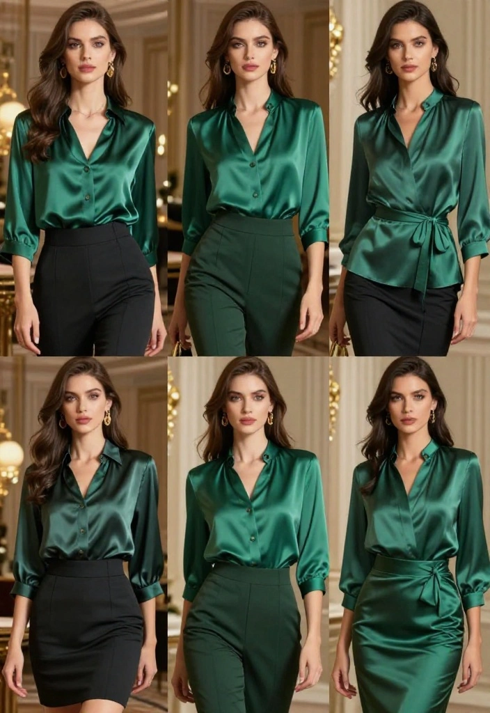 15 Green Top Outfit Ideas for Women That Pair With What You Own - 8. Eco-Friendly Luxe with Silk 1