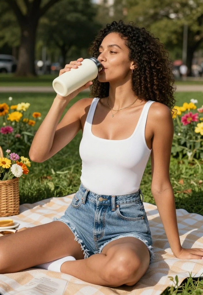 15 White Bodysuit Outfit Ideas for Women That Hide Sweat & Stains - 1. Casual Chic with Denim Shorts 1