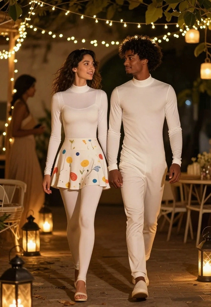 15 White Bodysuit Outfit Ideas for Women That Hide Sweat & Stains - 5. Date Night Glam with a Skater Dress 1