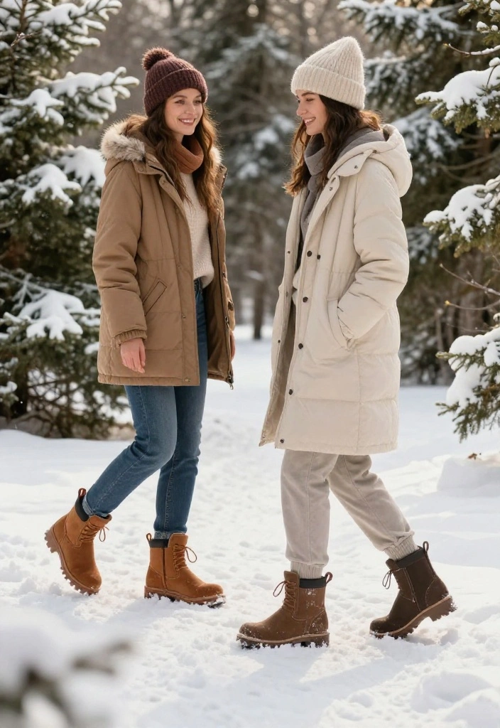 15 Winter Wonderland Outfit Ideas for Women for Photos - 9. Sustainable Footwear Choices for Winter 1