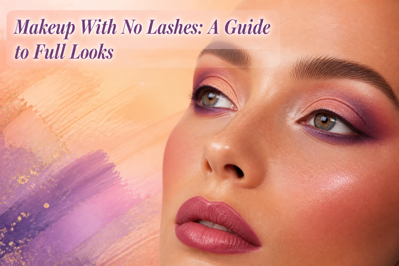 Model wearing bold lipstick with no eyelashes visible.