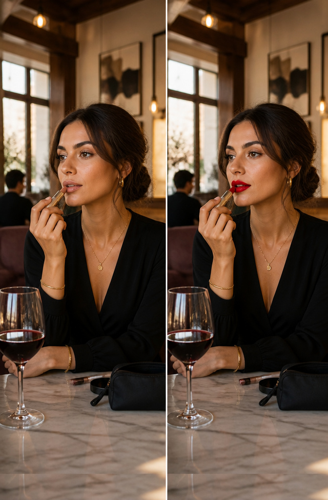 7 Makeup Ideas for a Black Dress: Work to Night 2026 12 Information image on lip color selection for different occasions.
