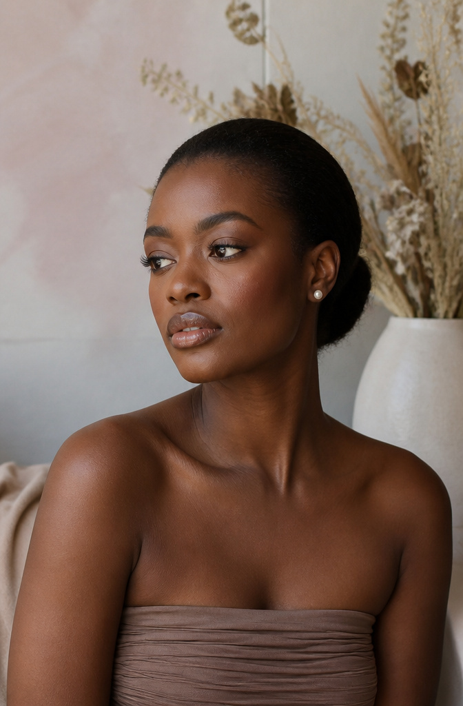 20 Black Makeup Looks for Every Mood and Moment 14 A model with soft contour on her face.