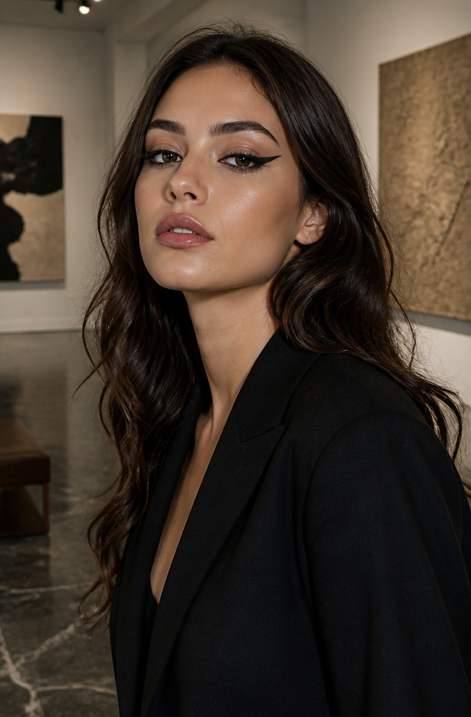 Dark Makeup Looks: 20 Bold Eye Styles for 2026 16 Model with a bold line across her eyelid.