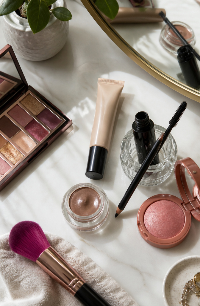 12 Hooded Eyes Makeup Styles That Keep Color Visible 16 Display of eye makeup products designed for hooded eyes.