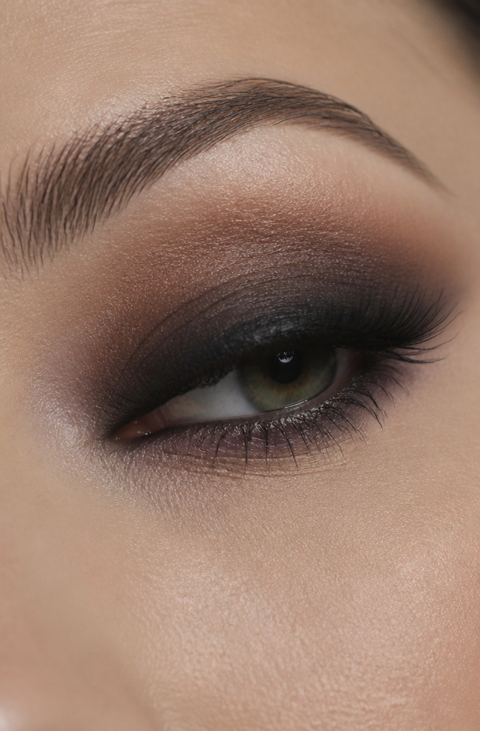 Dark Makeup Looks: 20 Bold Eye Styles for 2026 18 Model with an eye showcasing a stunning ombré effect.